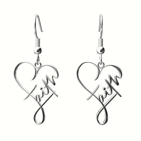 Faith Heart Earrings