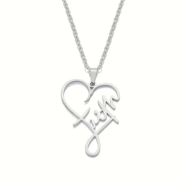 Faith Heart Necklace