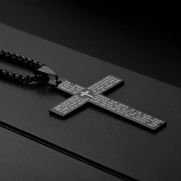 Lord's Prayer Cross Pendant