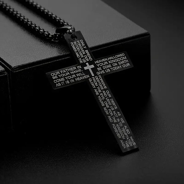 Lord's Prayer Cross Pendant