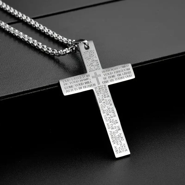 Lord's Prayer Cross Pendant