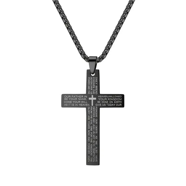 Lord's Prayer Cross Pendant