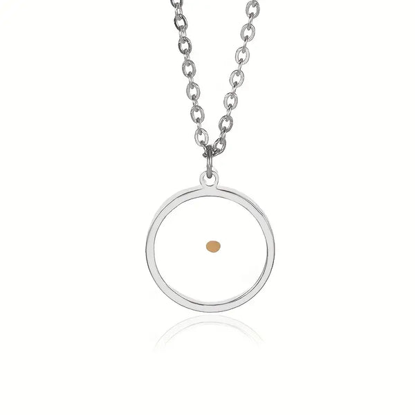 Mustard Seed Round Necklace-Stainless Steel