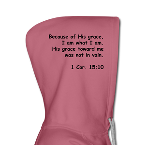 Because of His Grace Woman's Hoodie - mauve