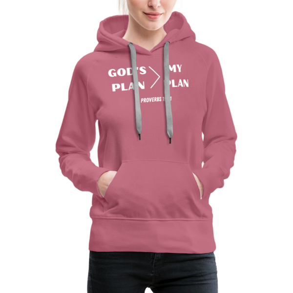 God's Plan > My Plan Woman's Hoodie - mauve