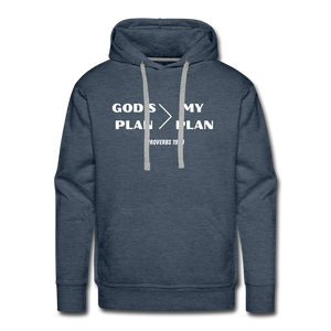 God's Plan > My Plan Men's Hoodie - heather denim