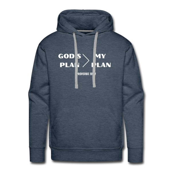 God's Plan > My Plan Men's Hoodie - heather denim