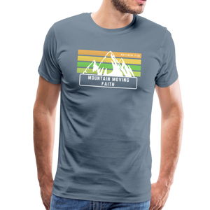 Mountain Moving Faith Men's T-Shirt - steel blue