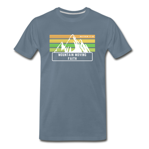 Mountain Moving Faith Men's T-Shirt - steel blue