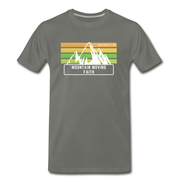 Mountain Moving Faith Men's T-Shirt - asphalt gray