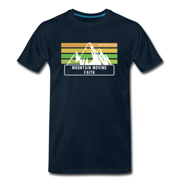 Mountain Moving Faith Men's T-Shirt - deep navy