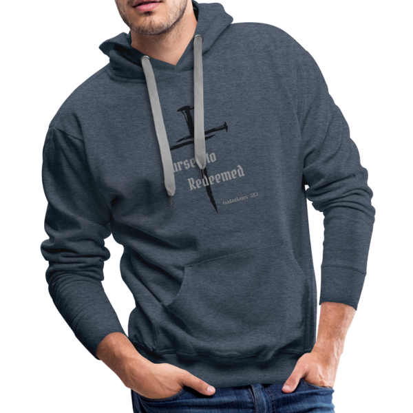 Cursed to Redeemed Men’s Hoodie - heather denim