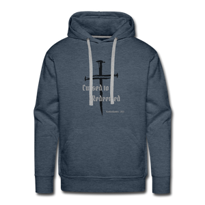 Cursed to Redeemed Men’s Hoodie - heather denim