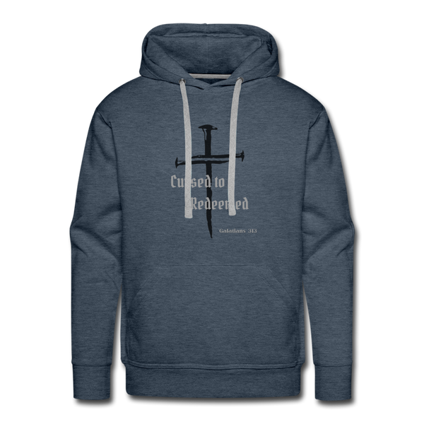 Cursed to Redeemed Men’s Hoodie - heather denim