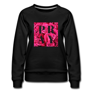 PRAY Rose Background Women’s Sweatshirt - black