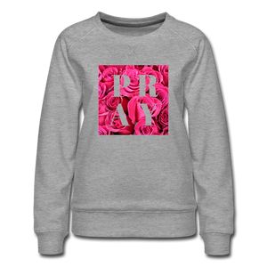 PRAY Rose Background Women’s Sweatshirt - heather grey